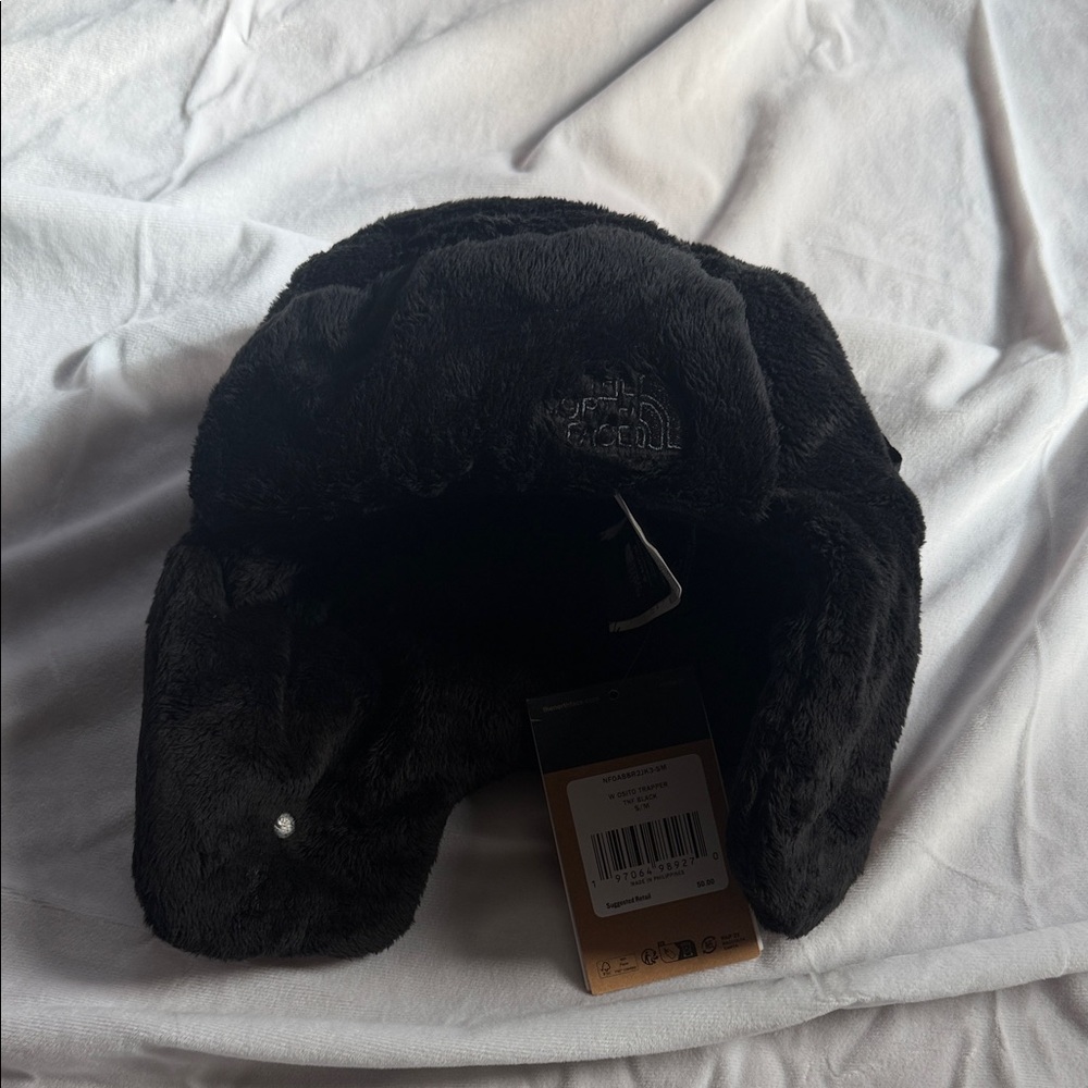 The North Face Black Faux Fur Winter Hat